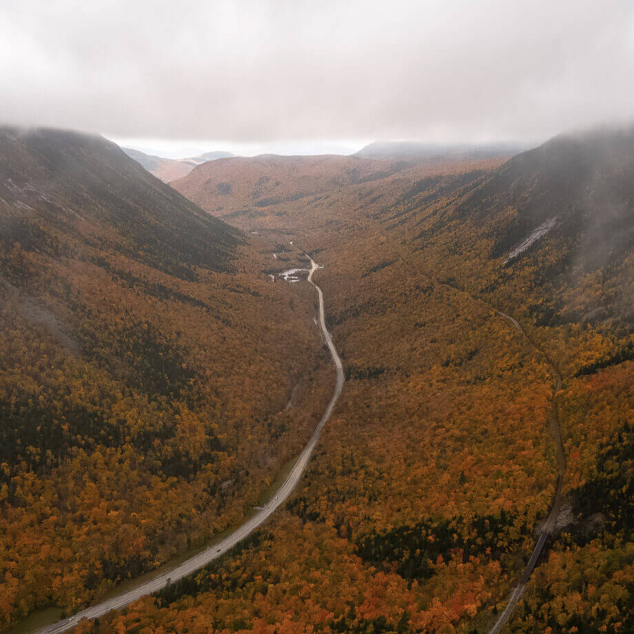 New Hampshire's valley during fall