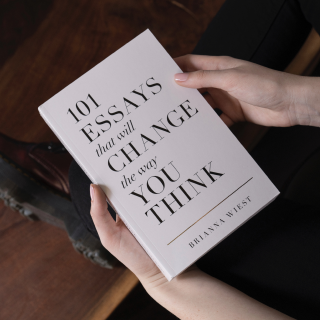 A book named 101 Essays that will change the way you think by Brinna West